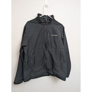 B1 Columbia Men's Softshell Jacket Black Size L Full Zip